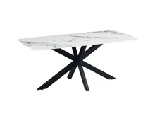 Tisch Davos Keramik weiss 180 x 76 x 90 cm