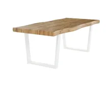 Tisch Don II Dekor Wildeiche Gestell weiss 200 x 76 x 100 cm
