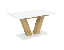 Tisch Hamm weiss / Dekor Eiche Evoke 140/180 x 76 x 90 cm