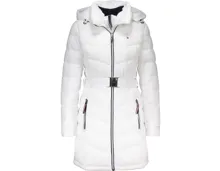 Tommy Hilfiger Damen-Parka mit Gurt XL, weiss