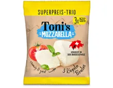 Toni's Mozzarella 3x150g 450g