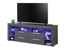 TV-Möbel Goal 2.0 Dekor schwarz, 179 x 66 x 44 cm