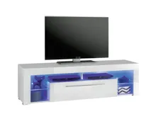 TV-Möbel Goal Dekor weiss 153 x 44 x 44 cm inkl. LED