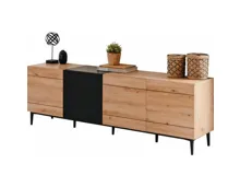 TV-Möbel Joe Dekor Eiche Artisan schwarz 200 x 65 x 42 cm