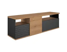 TV-Möbel Otello Dekor Eiche schwarz 181,5 x 56,5 x 47 cm