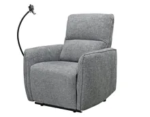 TV-Sessel Chloe grau elektrische Relaxfunktion, mit Handyarm und USB-C Anschluss