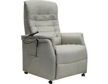 TV-Sessel Modica Stoff beige, Heizung und Aufstehhilfe