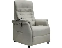 TV-Sessel Modica Stoff beige, Heizung und Aufstehhilfe