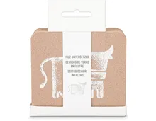 Untersetzer Kuh Filz 10x10cm 6 Stück