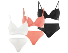UP 2 FASHION Damen Push up BH Slips 2er Pack