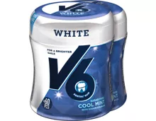 V6 White Cool Mint Bottle Kaugummi ohne Zucker 2 x 87 g