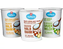 Valflora-Saucenhalbrahm, -Saurer Halbrahm und -M-Dessert Sauermilch
