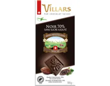 Villars Tafelschokoladeschokolade 70% dunkel mit Stevia