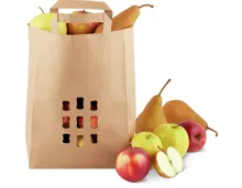 Vitamin-Tasche mit Äpfeln und Birnen, zum Selberfüllen