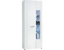Vitrine Atlantis Dekor MDF weiss 75 x 194 x 40 cm