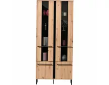 Vitrine Sardinia Melamin Artisan schwarz 85 x 194 x 35 cm