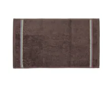 Vossen Gästetuch 30 x 50 cm mit Flachbordüre dunkelbraun