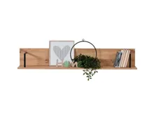 Wandboard Sardinia Melamin Artisan schwarz 138 x 24 x 21 cm