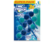 WC Frisch Blau Kraft-Aktiv Ozean-Frische, 3 x 50 g, Multipack