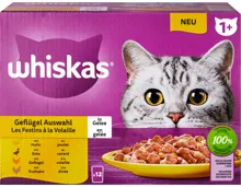 Whiskas Katzenfutter Geflügel-Auswahl in Gelée 1+