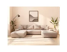 Wohnlandschaft Amalfi Cordstoff natur