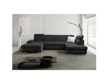 Wohnlandschaft Palma III Stoff anthrazit, Récamiere rechts