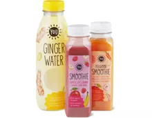 You-Smoothies und -Ginger Water