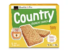 Z.B. Coop Country Riegel Crunchy Snack Honig, 9 x 19 g 2.25 statt 3.25