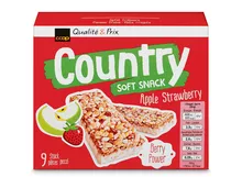 Z.B. Coop Country Riegel Soft Snack Apfel-Erdbeere, 9 x 26 g 3.15 statt 3.95