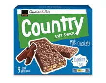 Z.B. Coop Country Riegel Soft Snack Chocolat au lait, 9 x 28 g 2.75 statt 3.95