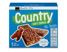 Z.B. Coop Country Riegel Soft Snack Milchschokolade, 9 x 28 g 2.75 statt 3.95