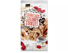 Z.B. Coop Karma Cranberry Coconut Cookies, 200 g 2.55 statt 3.40