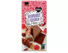Z.B. Coop Karma Tafelschokolade Raspberry Quinoa Choco, Fairtrade Max Havelaar, 3 x 75 g 4.35 statt 6.60
