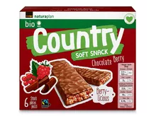 Z.B. Coop Naturaplan Country Bio-Riegel Soft Snack Choco Berry, Fairtrade Max Havelaar, 6 x 28 g 3.45 statt 4.60
