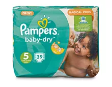 Z.B. Pampers Baby-Dry, Grösse 5, Junior, 3 x 39 Stück<br /> 33.60 statt 50.40
