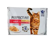 Z.B. Perfect Fit Cat Adult 1+, mit Rind & Huhn in Sauce, 4 x 85 g 3.95 statt 4.95