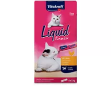 Z.B. Vitakraft Cat Liquid Snack mit Hähnchen, 6 x 15 g 1.85 statt 2.70