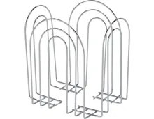 Zeitungssammler Bin Metall chromfarben