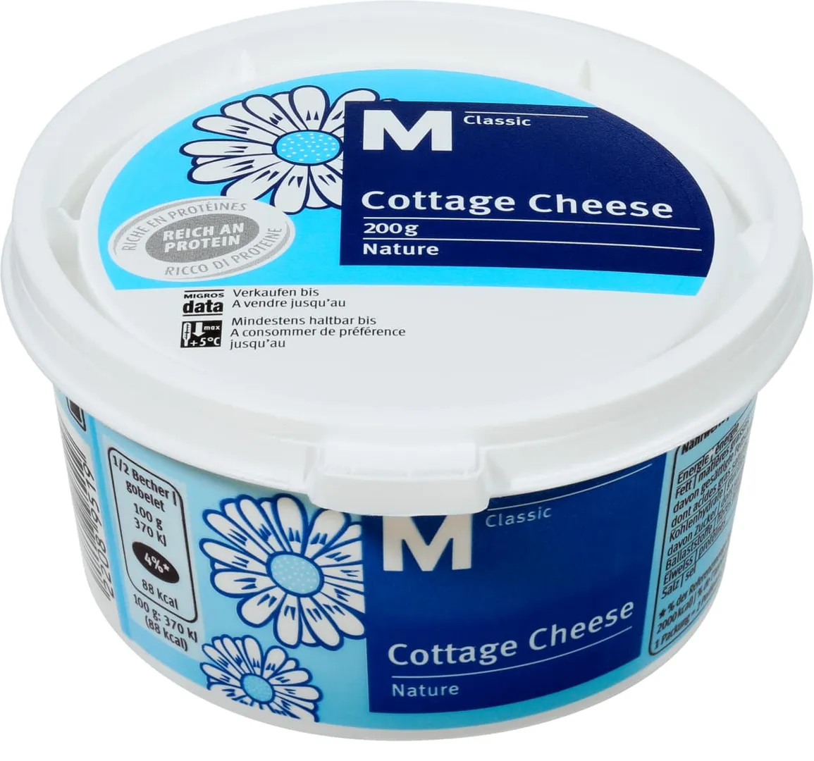 Alle MClassicCottage Cheese, 200 g, und BioCottageCheese, 250 g