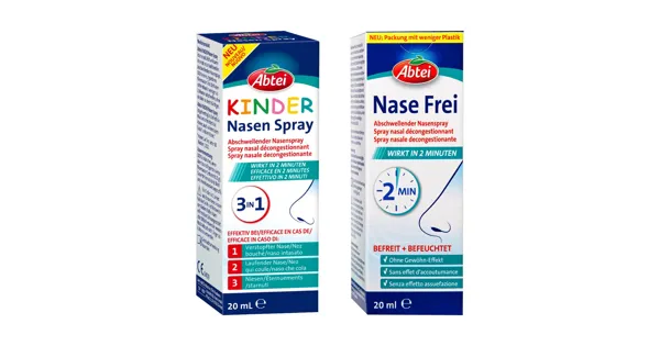 Spray Nasal Abtei Nase Frei - Descongestionante Natural Con Agua De Mar Y Aceites Esenciales | 20 Ml