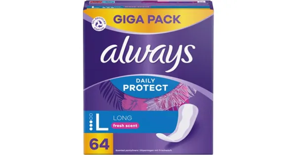 Always Dailies Slipeinlagen Extra Protect Large GIGA PACK 64 Stück ...