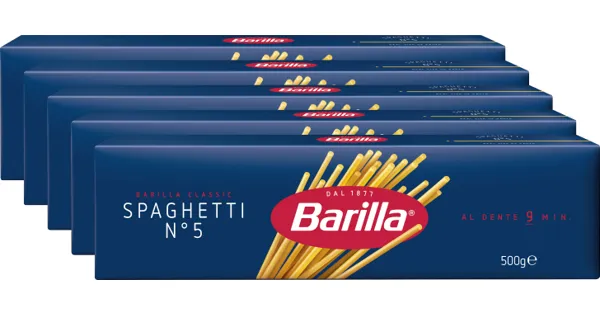 Barilla Spaghetti n. 5 - 43% Rabatt - Denner - ab 30.08.2022 - Aktionis.ch