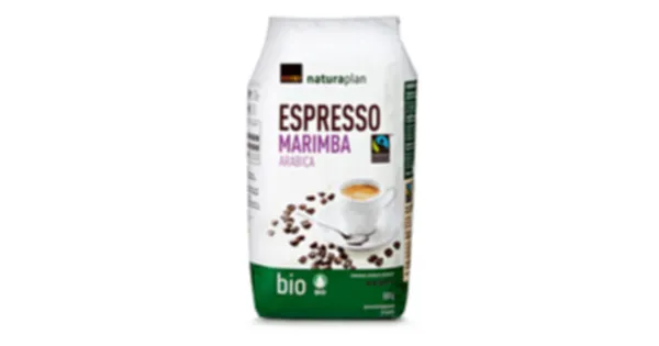 Coop Naturaplan BioEspresso Marimba, Fairtrade Max Havelaar, Bohnen, 4 x 500 g, Multipack 32