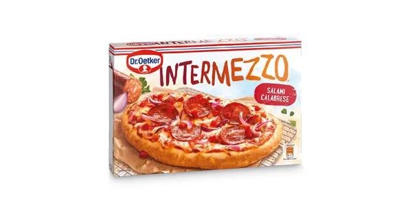Dr. Oetker Intermezzo Salami Calabrese / 3 Käse Frühlingszwiebeln 25 Rabatt SPAR ab 26.04