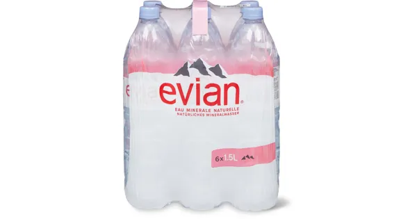 Evian im 6erPack, 6 x 1.5 Liter 30 Rabatt Migros ab 16.04.2019