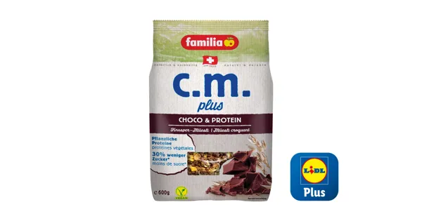 Familia Müesli c.m. plus Choco Protein 20 Rabatt LIDL ab 15.06.