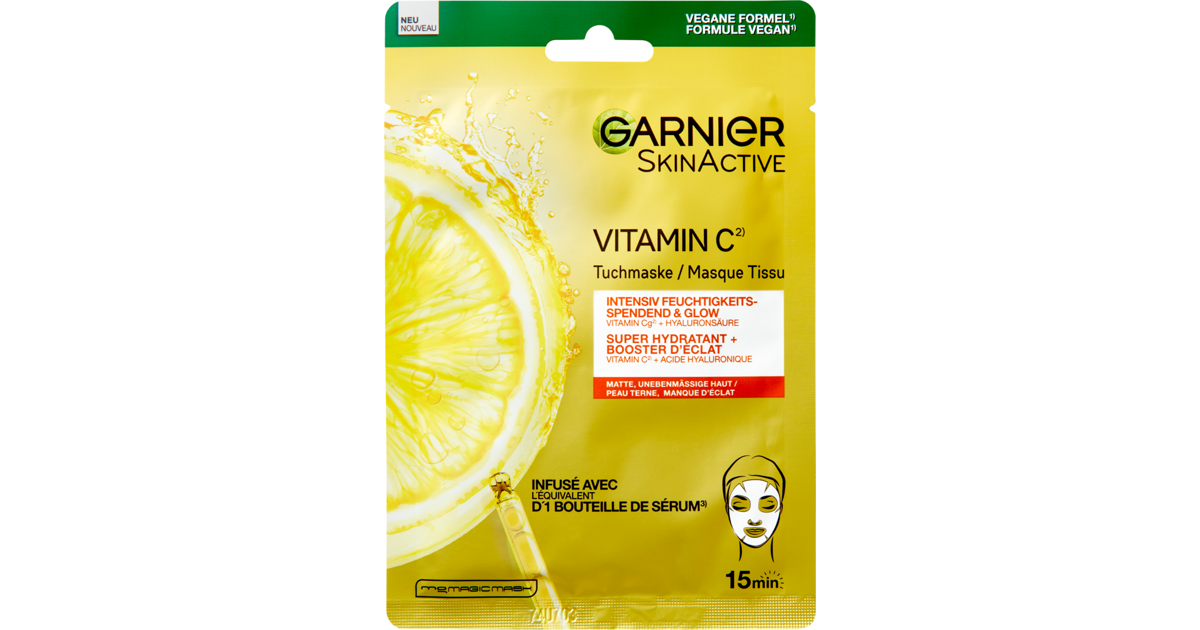 Garnier Vitamin - ab - Glow 12.12.2023 Rabatt Tuchmaske C 33% Denner 