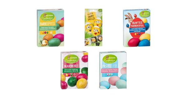 Set Coloranti Per Uova Heitmann Iris 5 Colori | Verde, Blu, Arancione, Rosso E Giallo, Brillanti E Rapidi, Per Uova Marroni E Bianche