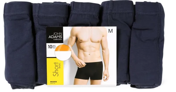 John AdamsHerrenSlip oder Short im 10erPack sowie BioCotton