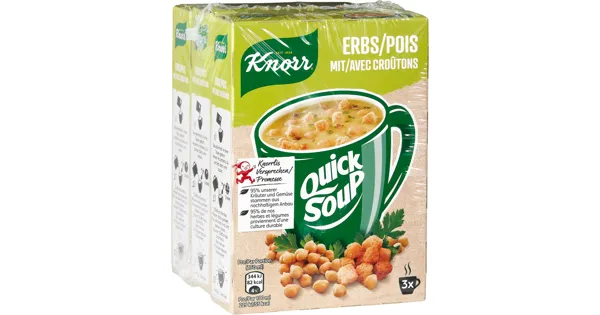 Knorr Quick Soup Erbs mit Croûtons - 25% Rabatt - Denner - ab 16.01. ...
